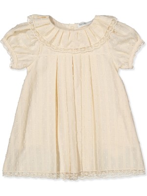 Bebetto Dokuma Elbise (Elegant) Koyu Ekru