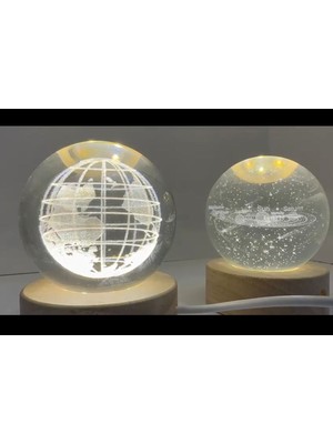 Empressco Gezegen ve Dünya Cam Küre Seti, Yatak Odası ve Ofis Dekorasyonu Için 2'li 8x8