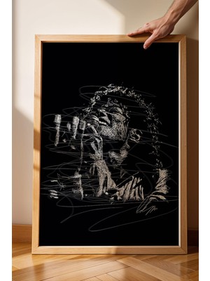 Satürn Design Michael Jackson Portre Çerçeveli Tablo - Estetik Poster