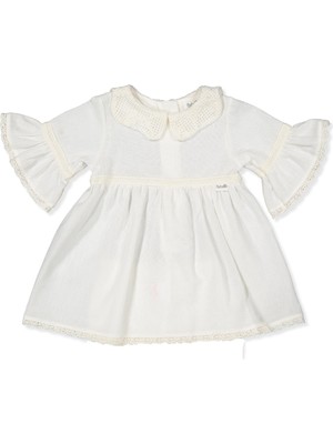 Bebetto Dokuma Elbise (Crınkle) Ekru