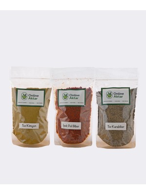 Ipek Pul Biber 150G + Karabiber Toz 150G + Kimyon Toz 150G