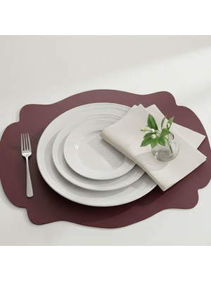 Grand Fine Art 2 Adet Deri Dikdörtgen Amerikan Servis 33X44 cm Simetrik Desenler Serisi 120