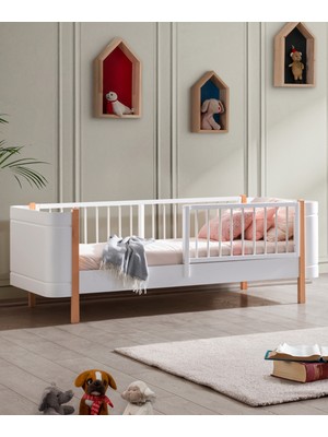 Miracool Perla Karyola / %100 Mdf / Lake Boya  / Meşe-Beyaz