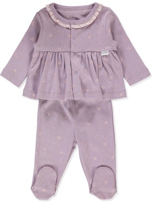 Bebetto Ajurlu Patikli Pijama Takımı 2li (Nature) Mor
