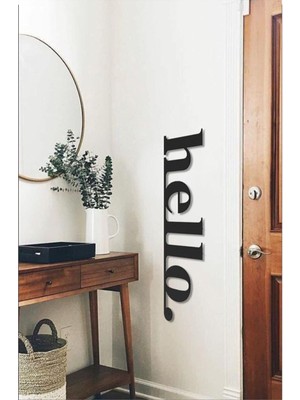 Elioure Hello Ahşap Duvar Yazısı