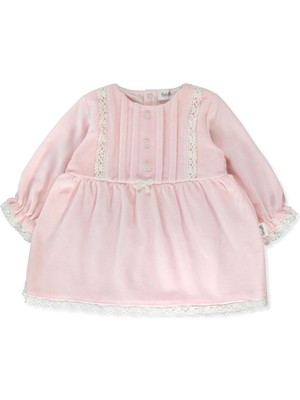 Bebetto Kadife Elbise (Cute Smıle) Pembe