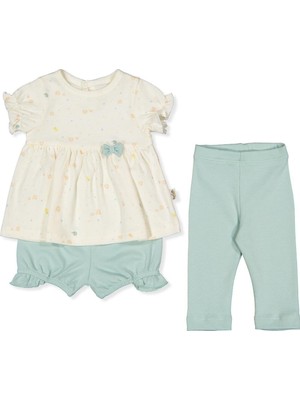 Bebetto Organik Interlok Patiksiz Pijama Takımı 3lü (Organıc Colorful Bırds) Mint