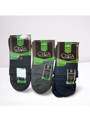 Cega Erkek Bambu Dikişsiz Yarım Konç Çorap 6 Çift