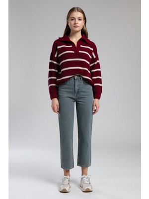 Lee Cooper Cop Kadın Polo Yaka Kazak Mor