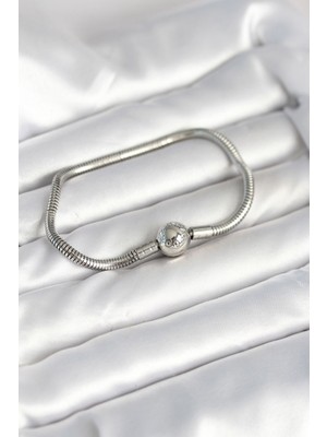 Vice Avm Gümüş Renk Pirinç Charm Bileklik EB-53-vice/(1395) 3048