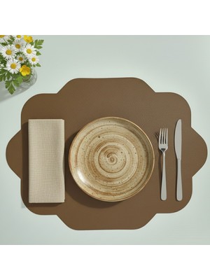 Grand Fine Art 2 Adet Deri Dikdörtgen Amerikan Servis 33X44 cm Simetrik Desenler Serisi 121