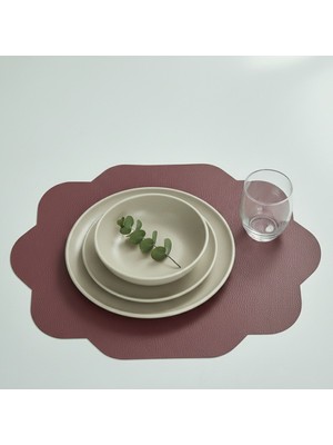 Grand Fine Art 2 Adet Deri Dikdörtgen Amerikan Servis 33X44 cm Simetrik Desenler Serisi 121