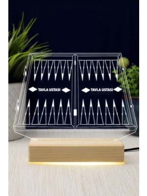 Empressco 3D LED Lamba Tavla Ustası Tasarımlı Beyaz Işıklı Dekoratif Parça