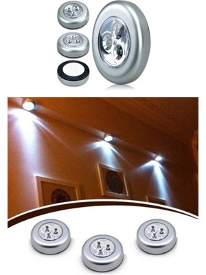 Empressco Kablosuz Dokunmatik LED Spot Işık, Beyaz, 1 Adet