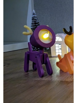 Empressco Mor Noel Temalı Evcil Hayvan Figürlü Tealight, Şık ve Dekoratif Mum.