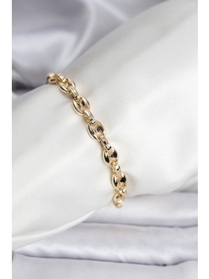 Prativas 14K Gold Renk Kaplama Kahve Çekirdeği Model cm Kadın Bileklik - PRT3500EB09599