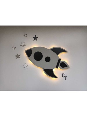 Empressco Gri LED Işıklı Çocuk Odası Duvar Dekoru, Sıcak Atmosfer Yaratır