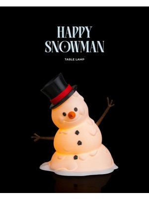 Empressco 3D Kardan Adam Masa Lambası LED Işıklı Eriyen Tasarım Beyaz