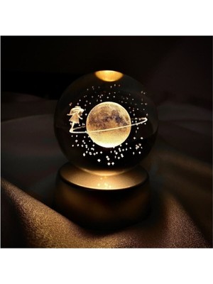 Empressco Işıklı Cam Küre, Küçük Boy, USB ve Pil ile Çalışan Dekoratif Obje