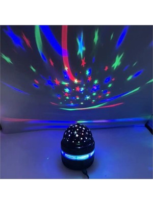Empressco Renkli 360° Dönen Gece Lambası, Yıldız ve Galaksi Projektörü, 10X7 cm