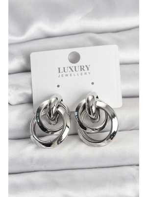 Vice Avm Gümüş Renk Halka Model Pirinç Kadın Küpe EB-53-vice/(1395) 3195