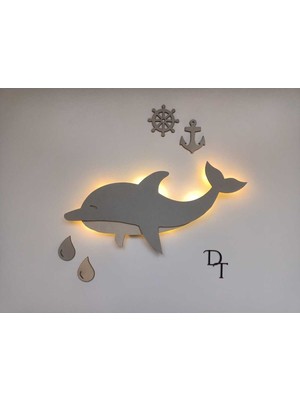 Empressco Gri LED Işıklı Çocuk Odası Duvar Dekoru, Şık ve Parlak Tasarım