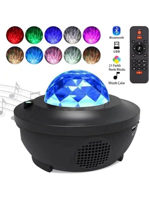 Empressco Rüya Gibi Gece Lambası, Bluetooth Projektör ve Okyanus Dalgası Işıklandırması
