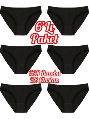 Özten 6'lı Ekonomik Paket Bambu Bikini Külot OZT6201
