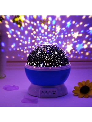 Empressco Mor Renkli Dönen Yıldız Şeklinde Gece Lambası, Huzur ve Şıklık Sağlar