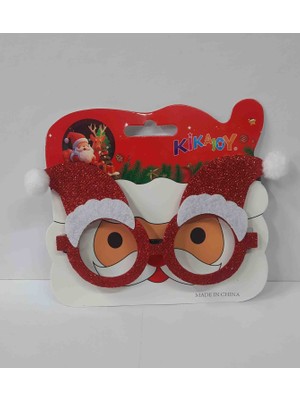 Yılbaşı Temalı Noel Parti Gözlük Kırmızı 1 Adet