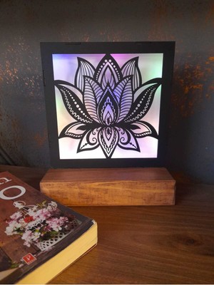 Empressco Renkli Kişiselleştirilebilir Lotus Çiçeği Dekoratif Gece Lambası