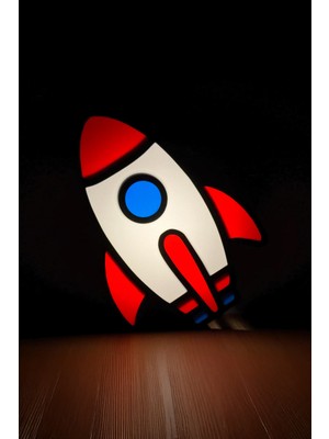 Empressco Renkli Roket Tasarımlı Çocuklar Için Dekoratif Gece Lambası