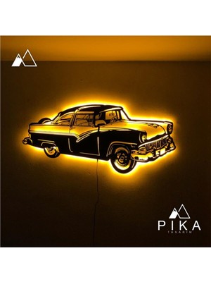 Empressco 50X100 LED Işıklı Ahşap Duvar Dekoru, Şık ve Modern Tasarım