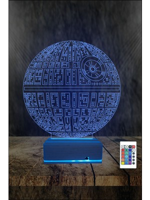 Empressco Renkli 3D Dünya Tasarımlı LED Gece Lambası, Masa ve Yatak Yanı Için Şık Aydınlatma