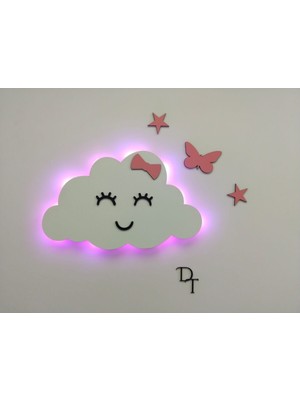 Empressco Parlak Ledli Çocuk Odası Duvar Dekoru, Şık ve Beyaz Renk Seçeneğiyle