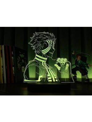 Empressco Renkli Anime Masa Lambası, Akaza Tasarımı, Çocuklar ve Hobi Için Şık Aydınlatma