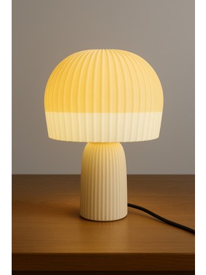 Empressco Şık Modern Masa Lambası, E27 Duy Uyumlu, Krem Renkli, Zarif ve Fonksiyonel Tasarım