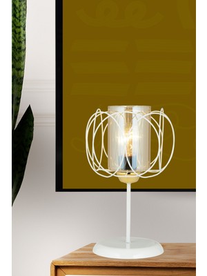 Empressco Şık Beyaz Masa Lambası, Güneş Temalı Lüks Avize ile Dekorasyonunuza Işık Katın