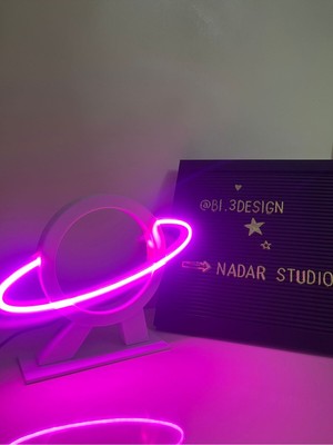 Empressco Beyaz Satürn Gece Lambası, Sakin ve Huzurlu Ortamlar Için Ideal Seçim