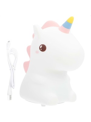 Empressco Yumuşak Dokulu Tek Boynuzlu At Temalı Rüya Gece Lambası Beyaz