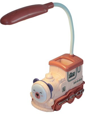 Empressco Sevimli Tren Figürlü Kalemlik ve Masa Lambası, Pembe, Eğlenceli ve Şık Tasarım