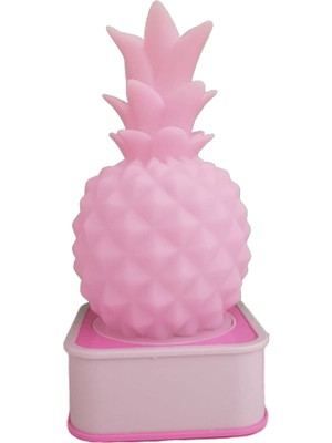 Empressco Renkli Dokunmatik Silikon Ananas Gece Lambası, Yumuşak ve Parlak Işık Sağlar