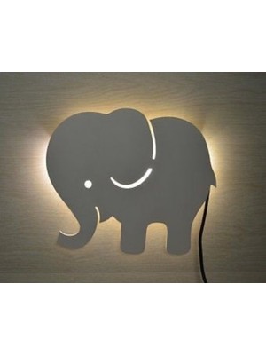 Empressco Yeşil Fil Temalı Çocuk ve Bebek Odası LED Gece Lambası 30 cm