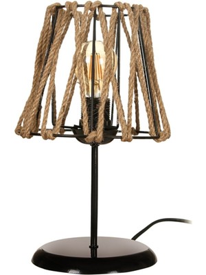 Empressco Şık Siyah Halatlı Masa Lambası, Modern ve Estetik Aydınlatma Aracı