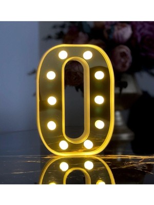 Empressco 3D Işıklı LED Harf Dekoratif Aydınlatma Büyük Boy Sarı, Şık ve Parlak Dekor Seçeneği