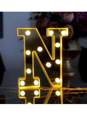 Empressco 3D Işıklı LED Harf Dekoratif Aydınlatma Büyük Boy, Sarı Renk