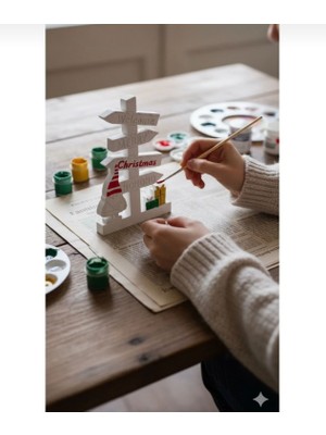 By Fii Home Noel Dekor Süs Boyama Taş Tozu Hediyelik Süs Eşyası