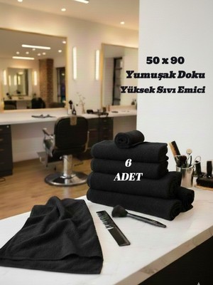 Embays Pamuklu Havlu (6 Adet ) (50 x 90 cm )  Berber Havlusu,, El Yüz Havlusu, Kuaför Havlusu, Sporcu Havlusu