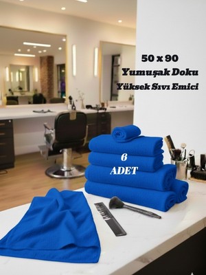 Pamuklu Havlu (50 x 90 cm )  (6 Adet ) Berber Havlusu,, El Yüz Havlusu, Kuaför Havlusu, Sporcu Havlusu