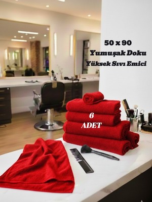 Embays Pamuklu Havlu  (6 Adet ) (50 x 90 cm ) Berber Havlusu,, El Yüz Havlusu, Kuaför Havlusu, Sporcu Havlusu
